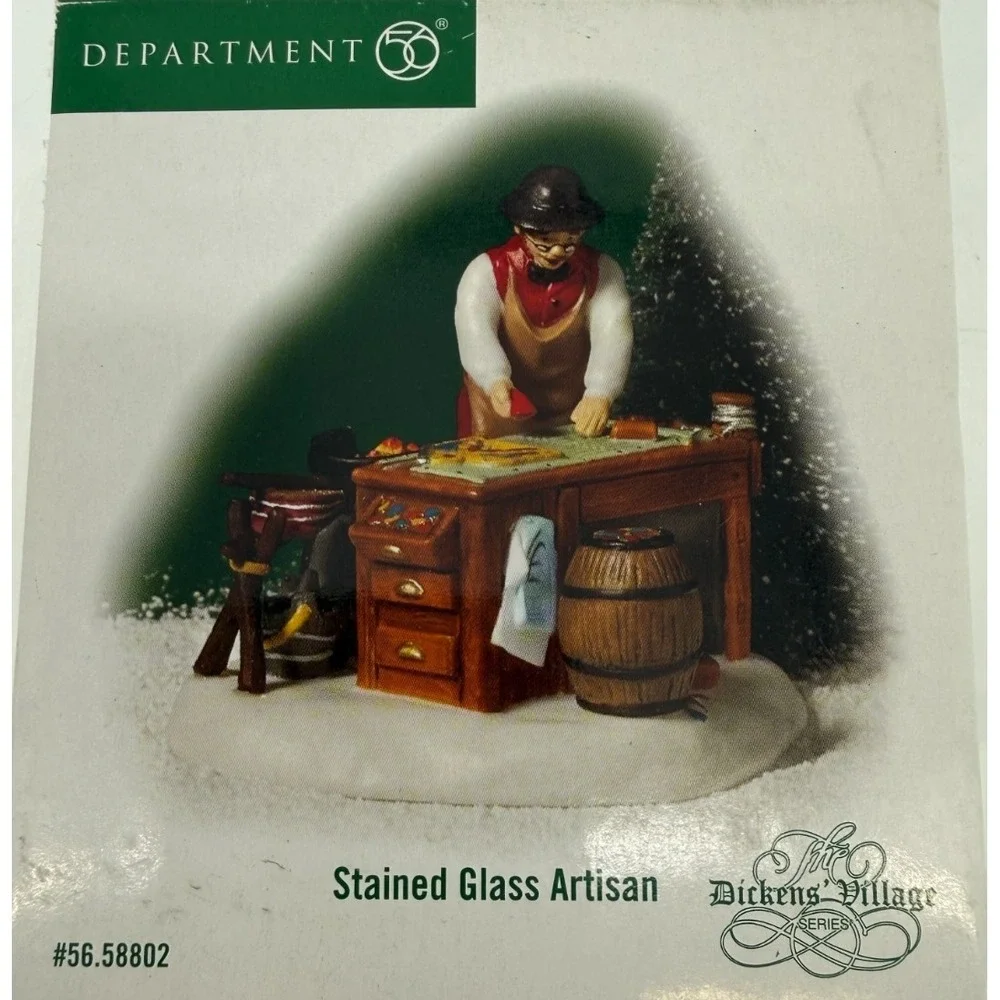 Department 56 Dickens‎ Village Stained Glass Artisan Hand Painted Porcelain